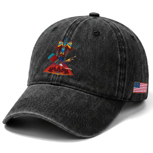 Native American Indigenous Heritage Peyote Water Bird Washed Cotton Baseball Cap