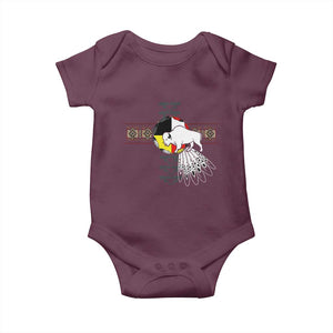 Native American White Buffalo Baby Onesie Seven Sacred Grandfather Teachings TS11 Maroon Print Your Wear