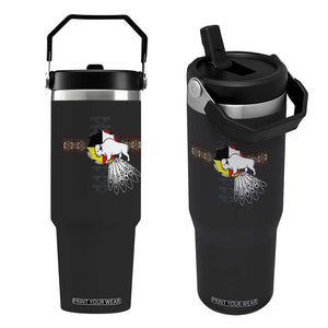 Native American White Buffalo Flip Straw Tumbler Seven Sacred Grandfather Teachings TS11 One Size: 30 oz Black Print Your Wear