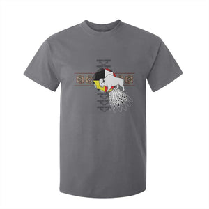 Native American White Buffalo T Shirt For Kid Seven Sacred Grandfather Teachings TS11 Charcoal Print Your Wear