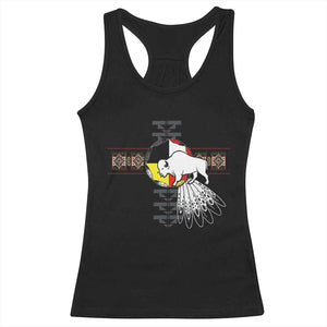 Native American White Buffalo Racerback Tank Top Seven Sacred Grandfather Teachings TS11 Black Print Your Wear