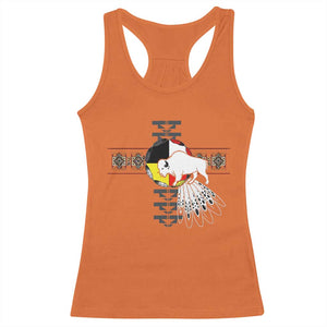 Native American White Buffalo Racerback Tank Top Seven Sacred Grandfather Teachings TS11 Orange Print Your Wear
