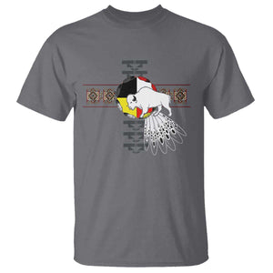 Native American White Buffalo T Shirt Seven Sacred Grandfather Teachings TS11 Charcoal Print Your Wear