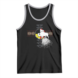 Native American White Buffalo Tank Top Seven Sacred Grandfather Teachings TS11 Black Athletic Heather Print Your Wear