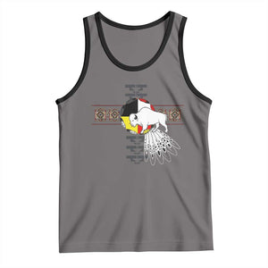 Native American White Buffalo Tank Top Seven Sacred Grandfather Teachings TS11 Deep Heather Black Print Your Wear