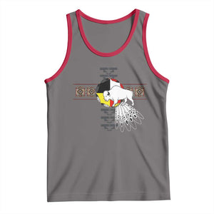 Native American White Buffalo Tank Top Seven Sacred Grandfather Teachings TS11 Deep Heather Red Print Your Wear