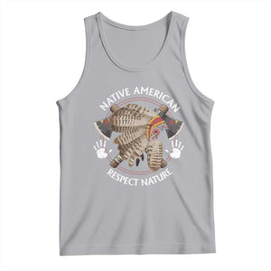 Native American Respect Nature Tank Top Indigenous Indian War Bonnet Tomahawks TS11 Athletic Heather Print Your Wear