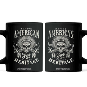 Native American Free Soul Ancient Heritage Coffee Mug Vintage Indian American Chief TS11 Black Print Your Wear
