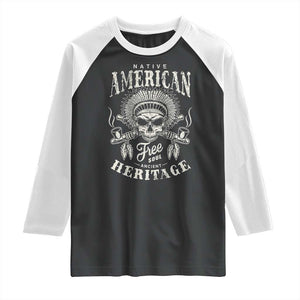 Native American Free Soul Ancient Heritage Raglan Shirt Vintage Indian American Chief TS11 Black White Print Your Wear