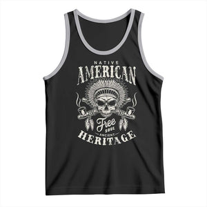 Native American Free Soul Ancient Heritage Tank Top Vintage Indian American Chief TS11 Black Athletic Heather Print Your Wear