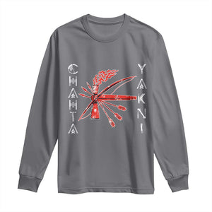 Chahta Yakni Tribe Long Sleeve Shirt Native American Indian Choctaw Nation Culture TS11 Charcoal Print Your Wear