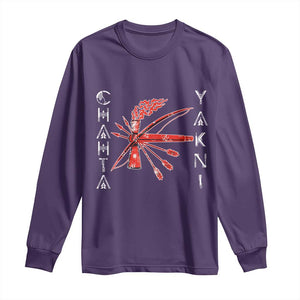 Chahta Yakni Tribe Long Sleeve Shirt Native American Indian Choctaw Nation Culture TS11 Purple Print Your Wear