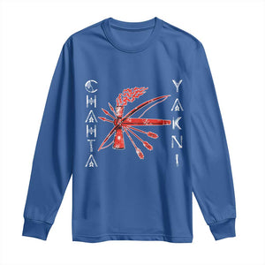 Chahta Yakni Tribe Long Sleeve Shirt Native American Indian Choctaw Nation Culture TS11 Royal Blue Print Your Wear