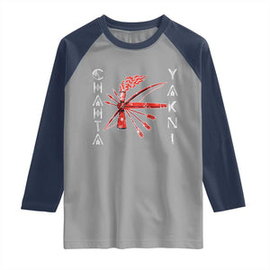 Chahta Yakni Tribe Raglan Shirt Native American Indian Choctaw Nation Culture TS11 Sport Gray Navy Print Your Wear