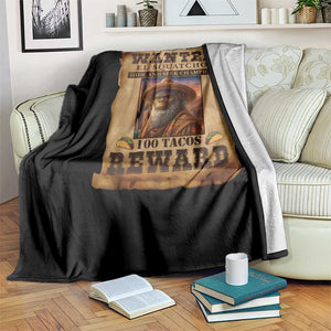 Funny Wanted El Squatcho Throw Blanket Hide And Seek Champion Western Poncho Mexican Bigfoot TS11 Print Your Wear