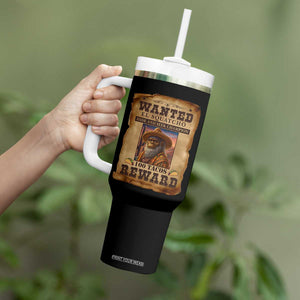 Funny Wanted El Squatcho Tumbler With Handle Hide And Seek Champion Western Poncho Mexican Bigfoot TS11 Print Your Wear