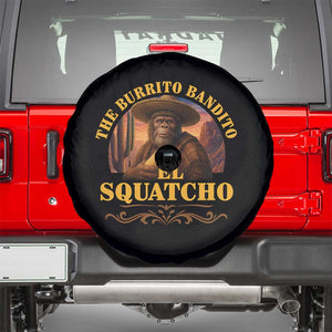 Funny The Burrito Bandito El Squatcho Spare Tire Cover Western Poncho Mexican Bigfoot TS11 Black Print Your Wear