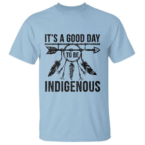 Native American Its A Good Day To Be Indigenous T Shirt Dreamcatcher Feathers TS11 Light Blue Print Your Wear