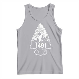 Proud Native American 1491 Pre Columbus Indigenous Arrowhead Tank Top TS11 Athletic Heather Print Your Wear