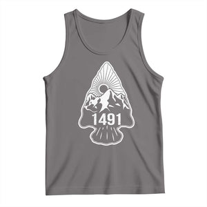 Proud Native American 1491 Pre Columbus Indigenous Arrowhead Tank Top TS11 Deep Heather Print Your Wear