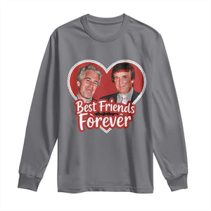 Funny Trump Best Friend Forever Long Sleeve Shirt Humor Political Coquette Lace Heart TS11 Charcoal Print Your Wear