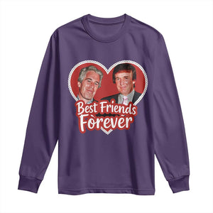 Funny Trump Best Friend Forever Long Sleeve Shirt Humor Political Coquette Lace Heart TS11 Purple Print Your Wear