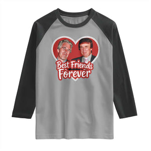 Funny Trump Best Friend Forever Raglan Shirt Humor Political Coquette Lace Heart TS11 Sport Gray Black Print Your Wear