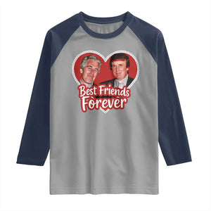 Funny Trump Best Friend Forever Raglan Shirt Humor Political Coquette Lace Heart TS11 Sport Gray Navy Print Your Wear