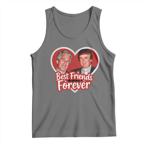 Funny Trump Best Friend Forever Tank Top Humor Political Coquette Lace Heart TS11 Black Heather Print Your Wear