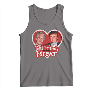 Funny Trump Best Friend Forever Tank Top Humor Political Coquette Lace Heart TS11 Deep Heather Print Your Wear
