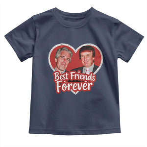 Funny Trump Best Friend Forever Toddler T Shirt Humor Political Coquette Lace Heart TS11 Navy Print Your Wear