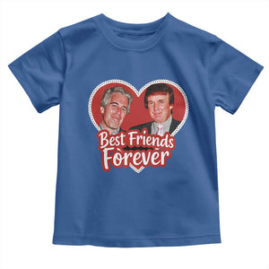 Funny Trump Best Friend Forever Toddler T Shirt Humor Political Coquette Lace Heart TS11 Royal Blue Print Your Wear