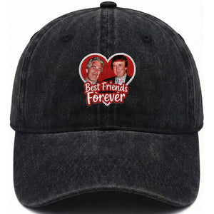 Funny Trump Best Friend Forever Washed Cotton Baseball Cap Humor Political Coquette Lace Heart TS11 Print Your Wear
