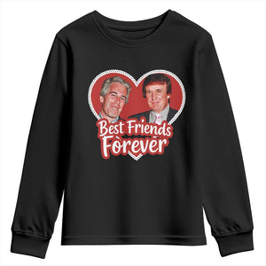 Funny Trump Best Friend Forever Youth Sweatshirt Humor Political Coquette Lace Heart TS11 Black Print Your Wear