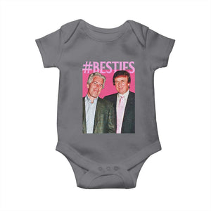 Funny Trump Bestie Baby Onesie Humor Political 2025 TS11 Charcoal Print Your Wear