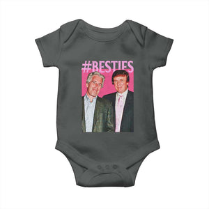 Funny Trump Bestie Baby Onesie Humor Political 2025 TS11 Dark Heather Print Your Wear