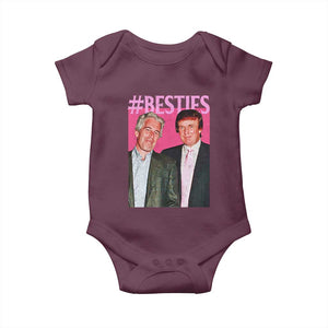 Funny Trump Bestie Baby Onesie Humor Political 2025 TS11 Maroon Print Your Wear