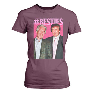 Funny Trump Bestie T Shirt For Women Humor Political 2025 TS11 Maroon Print Your Wear