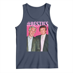 Funny Trump Bestie Tank Top Humor Political 2025 TS11 Navy Print Your Wear