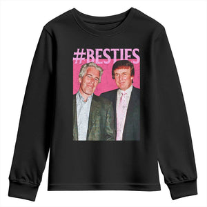 Funny Trump Bestie Youth Sweatshirt Humor Political 2025 TS11 Black Print Your Wear