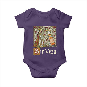 Sir Veza Beer Medieval Knight Pun Sombrero Cinco De Mayo Baby Onesie