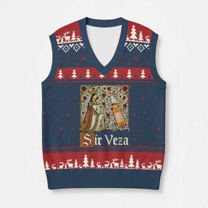 Sir Veza Beer Medieval Knight Pun Sombrero Cinco De Mayo V-Neck Knit Sweater Vest