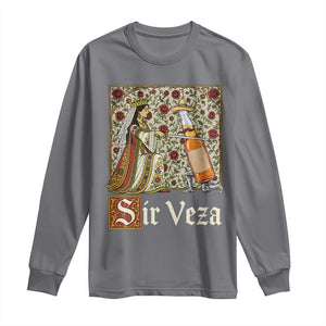 Sir Veza Beer Medieval Knight Pun Sombrero Cinco De Mayo Long Sleeve Shirt