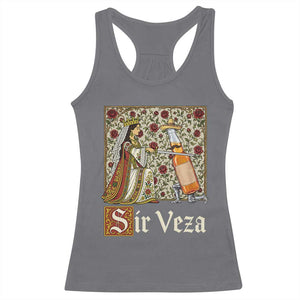 Sir Veza Beer Medieval Knight Pun Sombrero Cinco De Mayo Racerback Tank Top