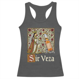 Sir Veza Beer Medieval Knight Pun Sombrero Cinco De Mayo Racerback Tank Top