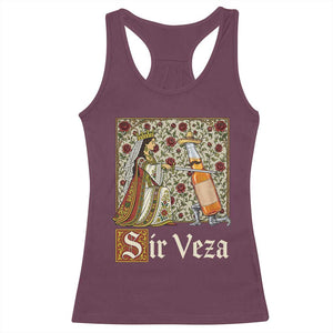 Sir Veza Beer Medieval Knight Pun Sombrero Cinco De Mayo Racerback Tank Top