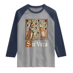 Sir Veza Beer Medieval Knight Pun Sombrero Cinco De Mayo Raglan Shirt