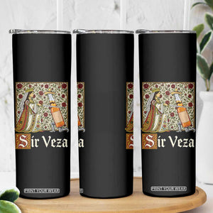 Sir Veza Beer Medieval Knight Pun Sombrero Cinco De Mayo Skinny Tumbler
