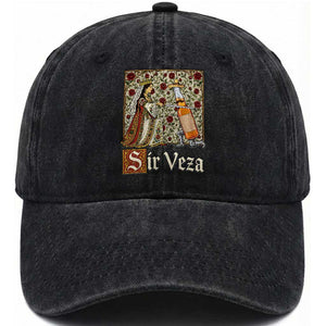Sir Veza Beer Medieval Knight Pun Sombrero Cinco De Mayo Washed Cotton Baseball Cap