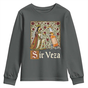 Sir Veza Beer Medieval Knight Pun Sombrero Cinco De Mayo Youth Sweatshirt